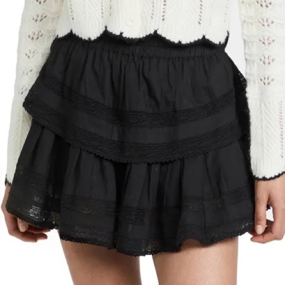 Loveschackfancy black ruffle skirt